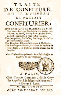 Le nouveau et parfait confiturier 1689