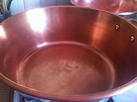 The brass pan is ready...